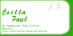 csilla paul business card